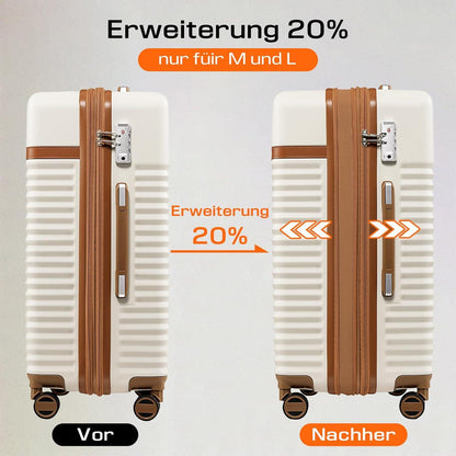Mittelgroßer ABS Hartschalen Koffer 4 Rollen TSA Schloss