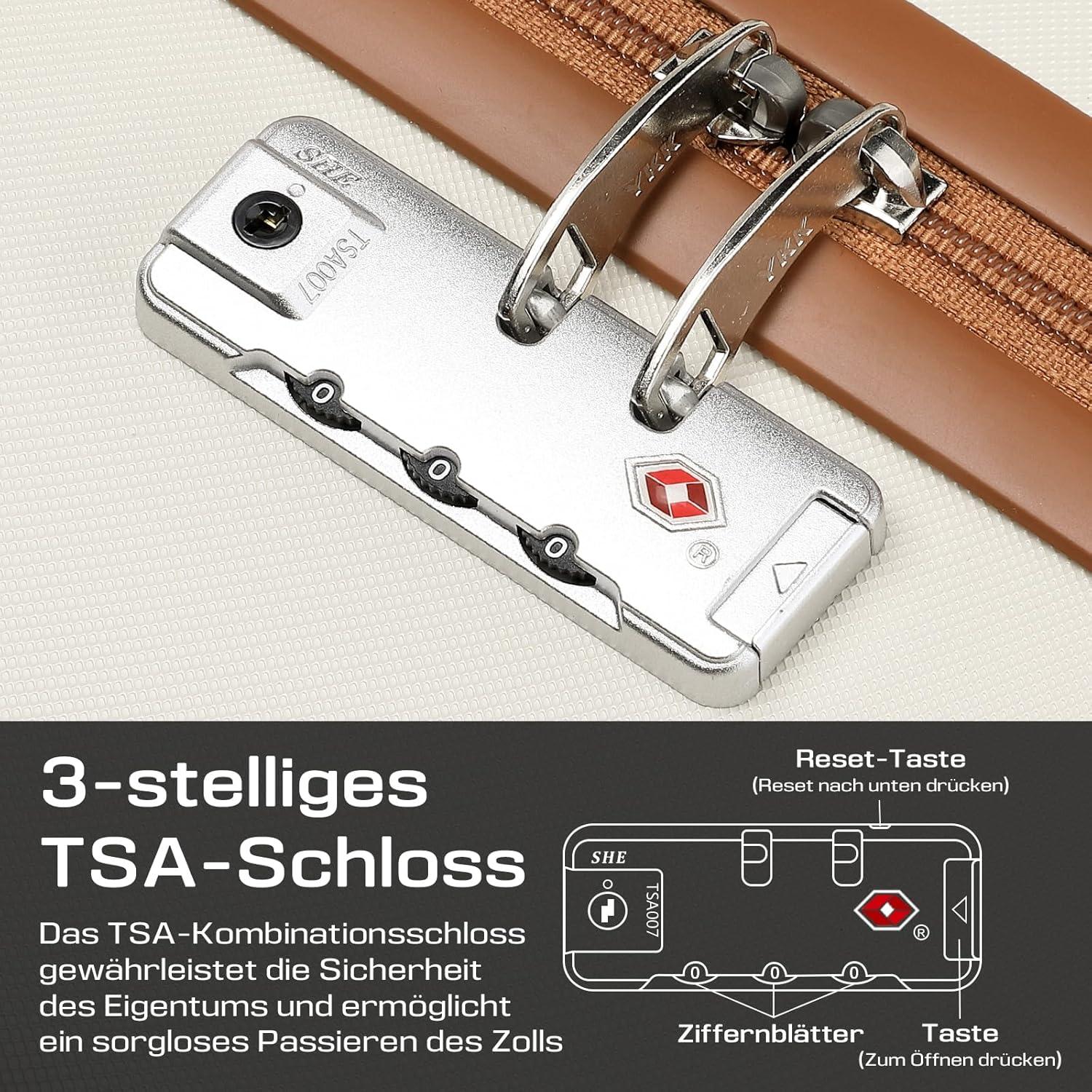 ABS Hartschalen Koffer XL 48x30x76cm 100L mit 4 Rollen und