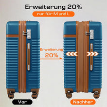 ABS Hartschalen Koffer 4 Rollen TSA Schloss 65L Blau