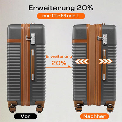 ABS Hartschalen Koffer 4 Rollen TSA Schloss