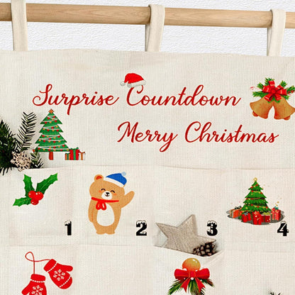 Adventskalender 2024 Weihnachten Stoff Wandkalender