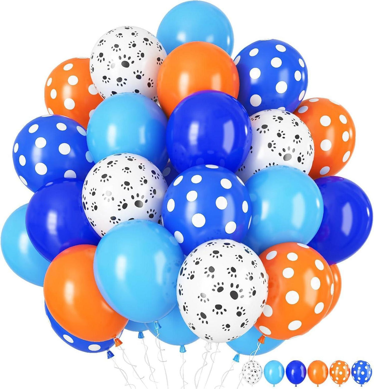 LATEX BALLONS Hundethema Geburtstagsparty Deko Blau Orange