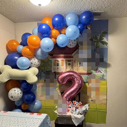 LATEX BALLONS Hundethema Geburtstagsparty Deko Blau Orange