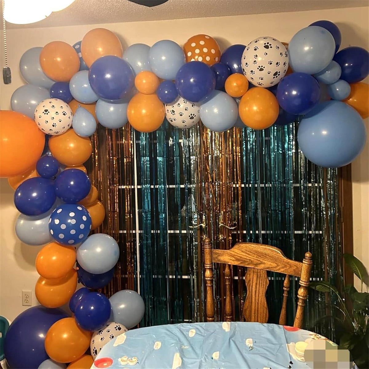 60x Luftballons Blau Orange Hundepfoten Paw Theme Party Deko 12 Zoll
