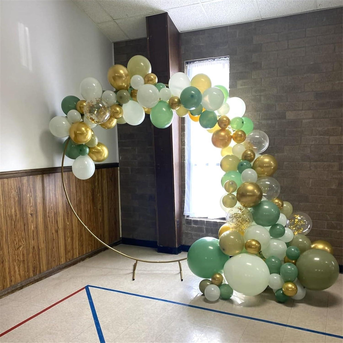 Salbeigrüne Pastell Eukalyptus Grün Gold Konfetti 60 Stk Luftballons