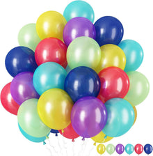 60x Luftballons in Regenbogenfarben Latex Ballons 12 Zoll