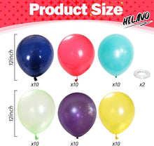 60 Stück Luftballons Latex 12'' Regenbogen Farben