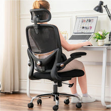 Ergonomischer Bürostuhl mit Netzrücken und Lendenstütze, klappbare