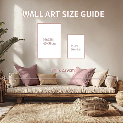 Aquarell Wald Leinwand Bilder Set Wohnzimmer Schlafzimmer Büro 40cm x