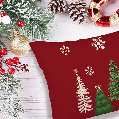 Weihnachtskissenbezug 2er Set Leinen 30x50 cm
