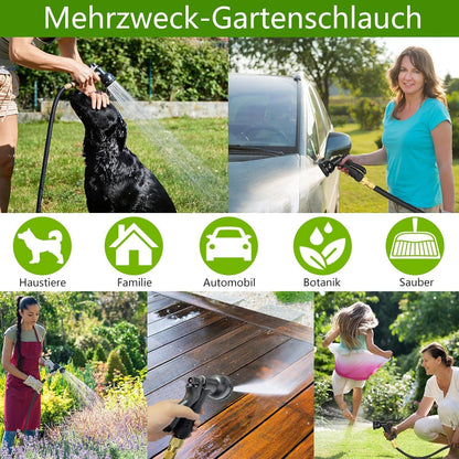 Flexibler Gartenschlauch 30m Wasserschlauch 8 Funktionen