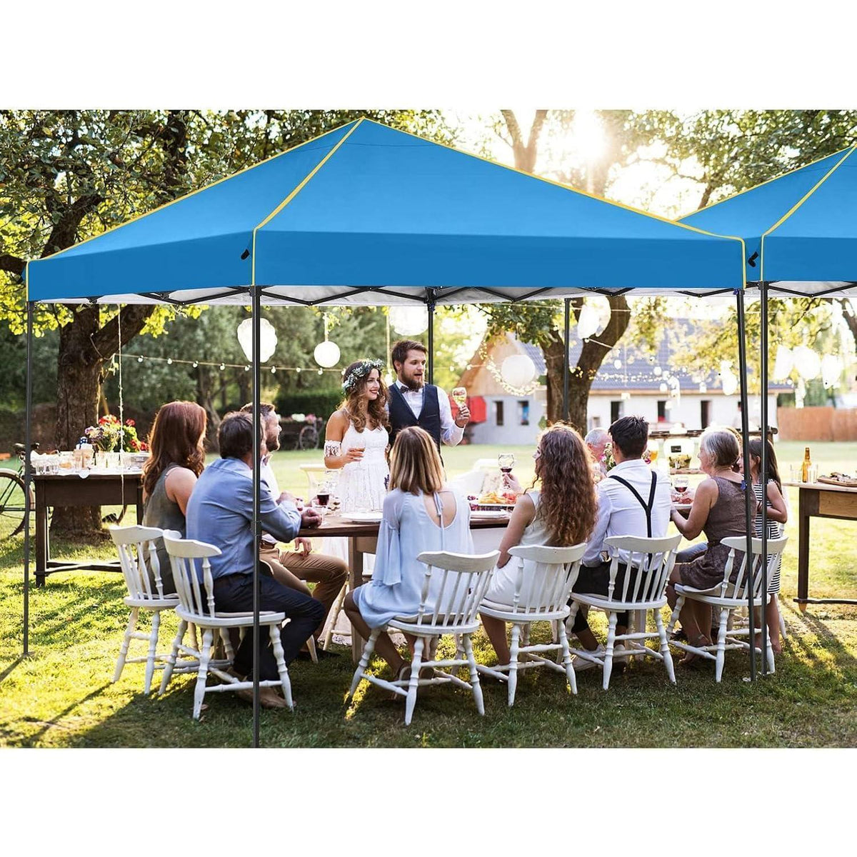 3x3m Pavillon wasserdicht, winterfest mit Seitenteilen