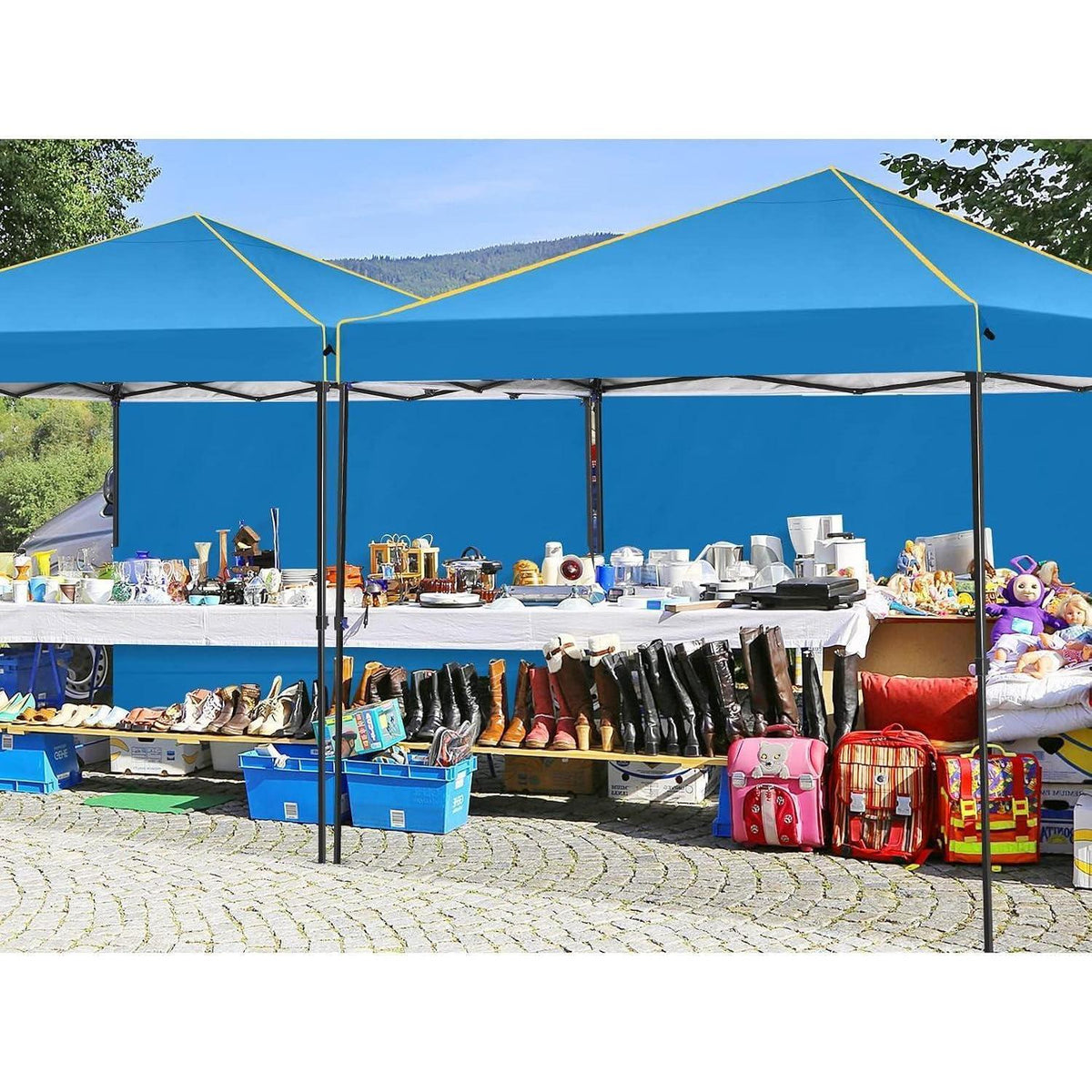 3x3m Pavillon wasserdicht, winterfest mit Seitenteilen