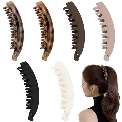 6er Set Octopus Haarklammern Damen Acryl-Haarspangen