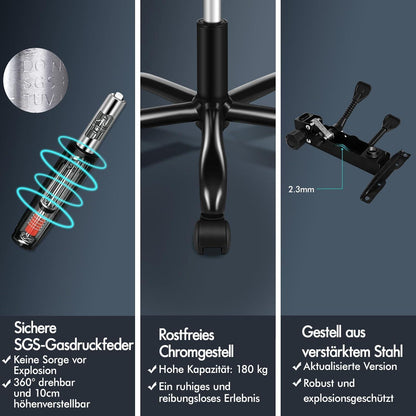 ALFORDSON Bürostuhl mit Lendenwirbelstütze, High Back Swivel