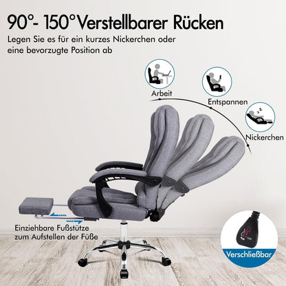 ALFORDSON Ergonomischer Bürostuhl mit