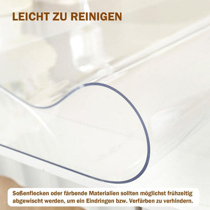 Transparente Tischfolie 100x200 cm – Rutschfest & Kratzfest