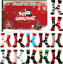 12er Weihnachtssocken Adventskalender 2024 für Frauen & Männer
