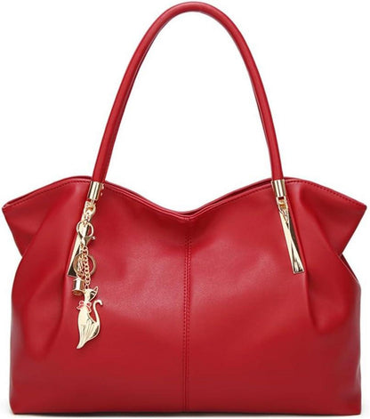 Damen PU Leder Handtasche Shopper Schultertasche Wasserdicht