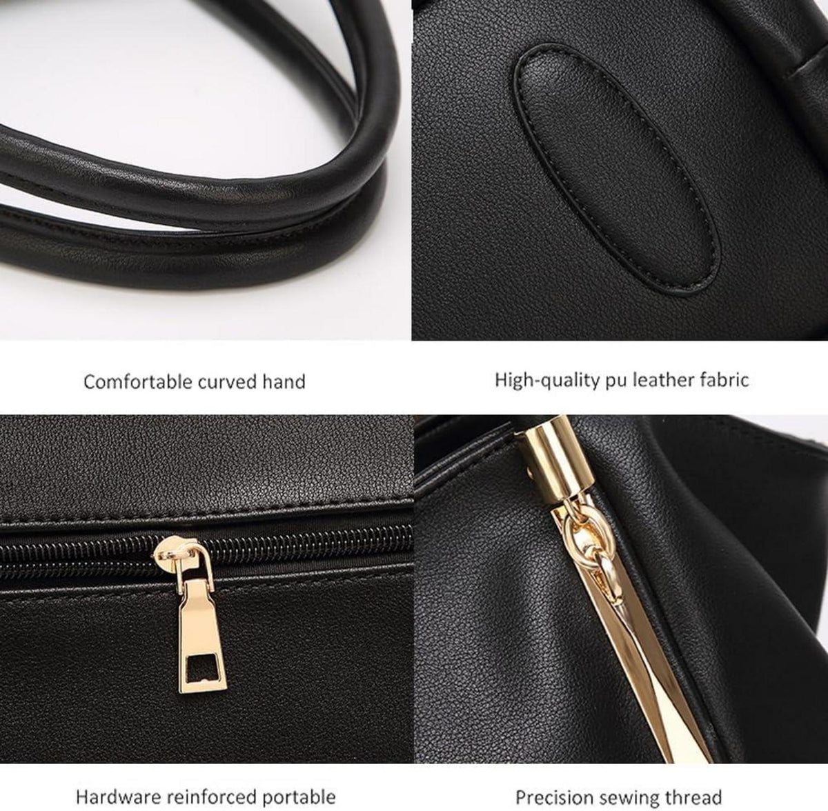 Damen Handtasche PU Leder Shopper Schultertasche Elegant Wasserdicht für Arbeit
