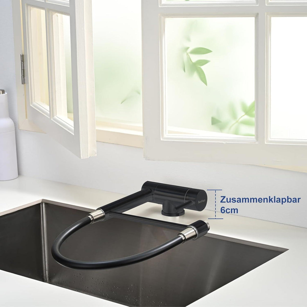 Ausziehbare Küchenarmatur Edelstahl 360° Schwenkbar