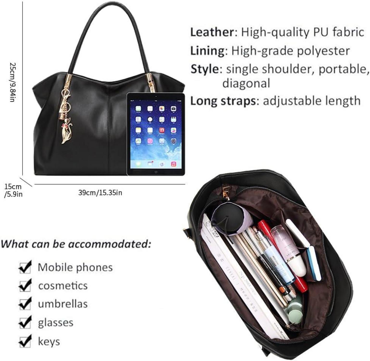 Pahajim Handtasche Damen PU Leder Shopper Wasserdichte