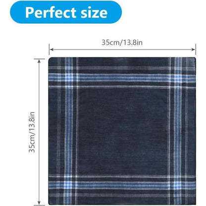 Herren Taschentücher Stoff 24er Set Baumwolle Plaid