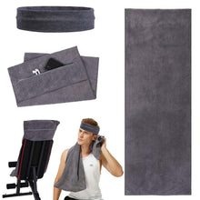 Fitness Handtuch Set mit Reißverschluss Tasche & Haarband