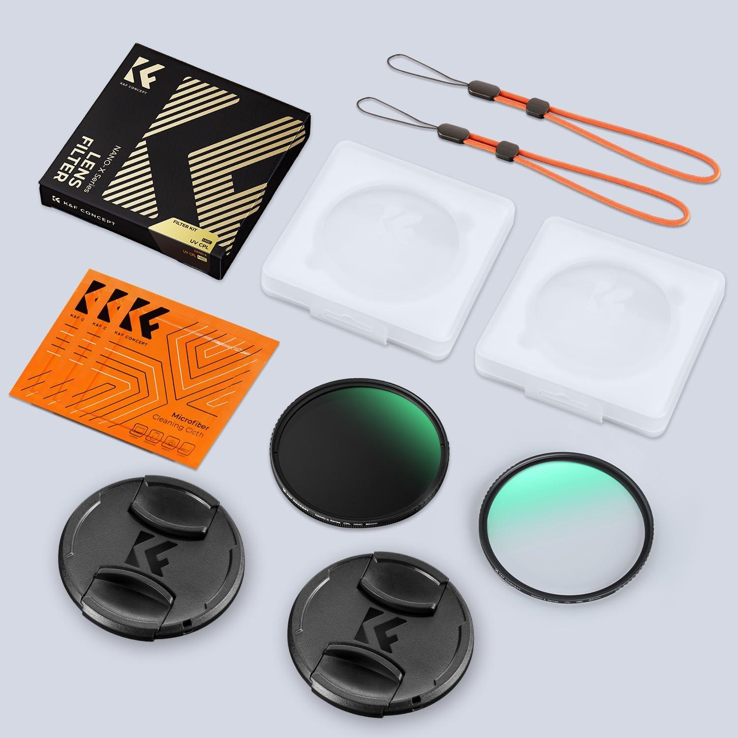 K&F Concept Nano X-Serie 52mm Filterset Polfilter UV Filter Objektivdeckel