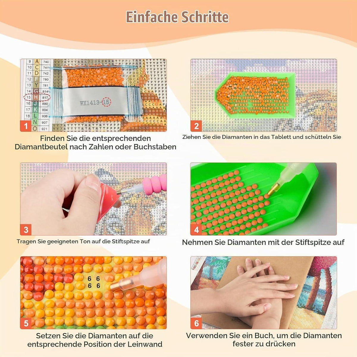 5D Diamant Painting Tiger Familie – DIY Bilderset für Erwachsene & Kinder