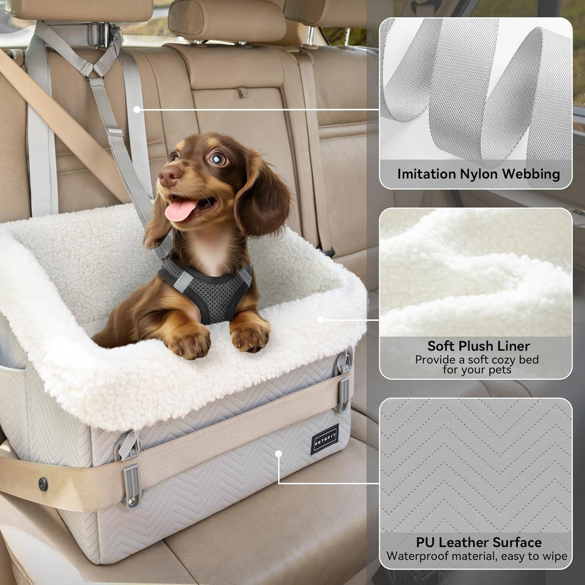 Hunde Autositz für kleine Hunde – Sicher & Komfortabel