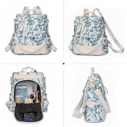 Wasserdichter Damen Rucksack – Anti-Diebstahl Schulrucksack Schwarz