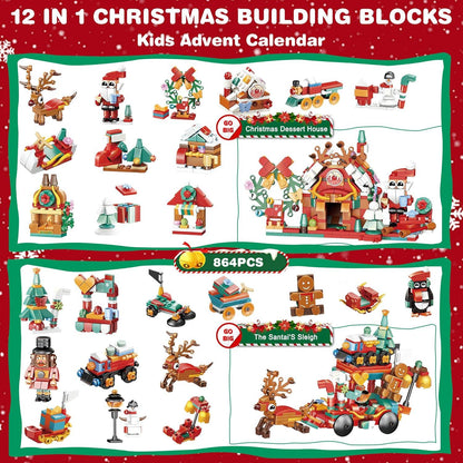 Weihnachts-Adventskalender Bausteine 24-Tage-Überraschungskiste