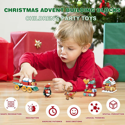 Weihnachts-Adventskalender für Kinder 2024 Bausteine 24-Tage
