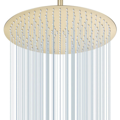 40cm Gold Regendusche Wasserfall Duschkopf Edelstahl 304