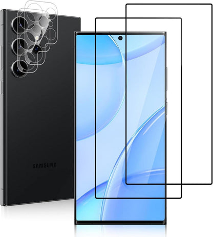 Panzerglasfolie 2er Set für Samsung Galaxy S24 Ultra Kameraschutz 9H