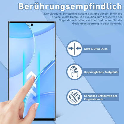 2x Panzerglas Schutzfolie Samsung S24 Ultra - Kameraschutz, 9H Härte