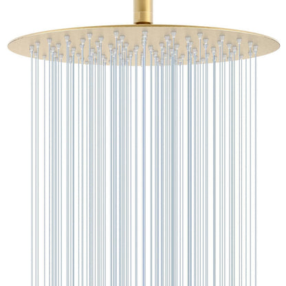 30cm Regendusche Gold – Wasserfall Duschkopf Edelstahl