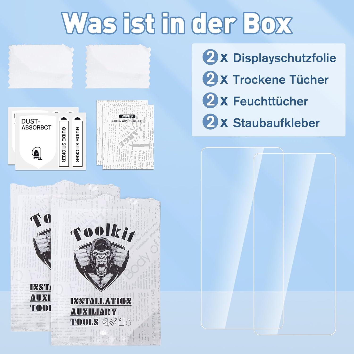 Panzerglas Schutzfolie Samsung Galaxy A71/A72 [2 Stück] HD Klar