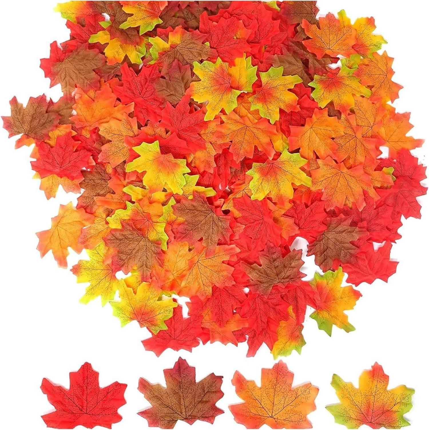 200 Herbstblätter Deko Herbstgirlande Ahorn Kastanien