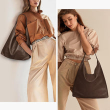 Slouchy Kunstleder Hobo Tote Bag Vintage Schultertasche