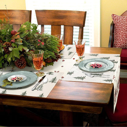 Platzset Weihnachten 4er Set Abwaschbar 30x45cm Grün