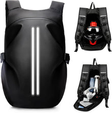 Motorradrucksack wasserdicht Helmrucksack Laptoptasche Schwarz