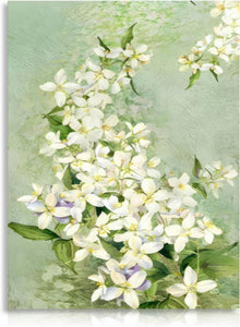 Blumen Wanddekoration Poster Grüne Botanische Leinwand Schlafzimmer