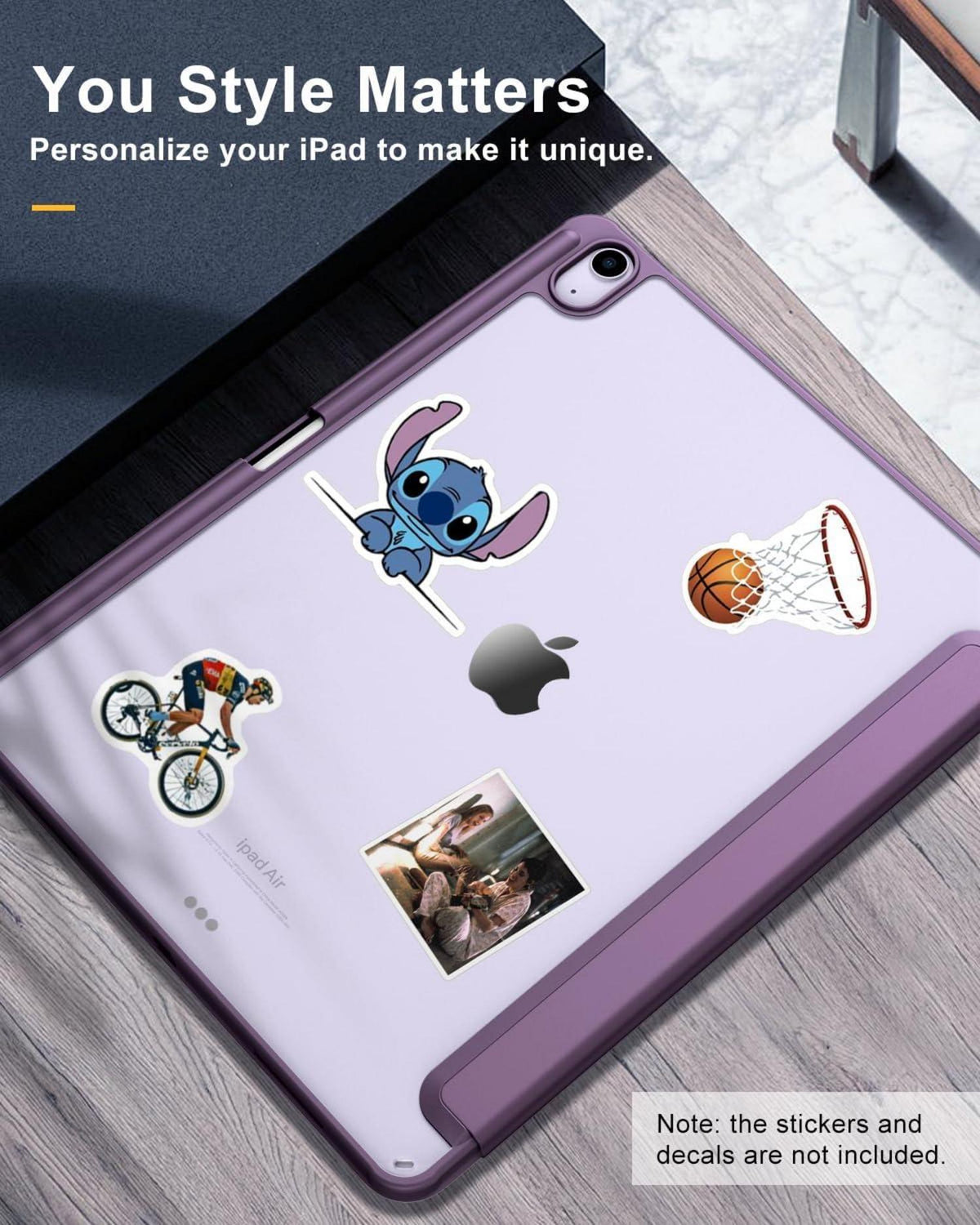 Schutzhülle für iPad Air 13 Zoll 2024 Stifthalter Transparent Rückseite