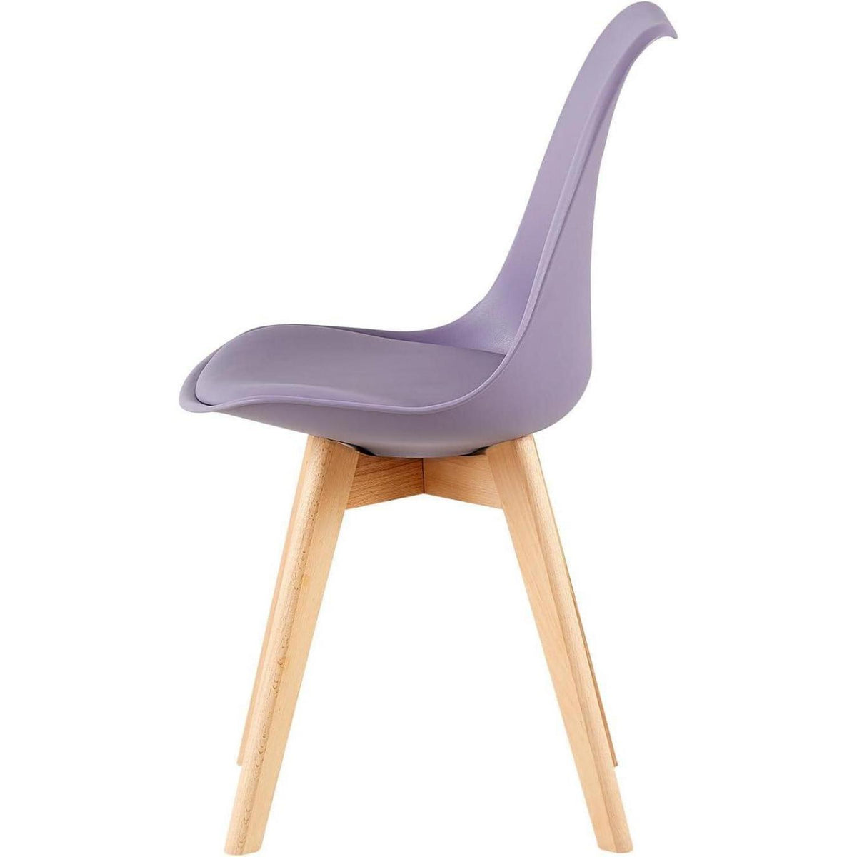 8 Esszimmerstühle Skandinavisch mit Sitzkissen & Holzbeinen (Rauchrosa/Türkis/Mint/Violett)