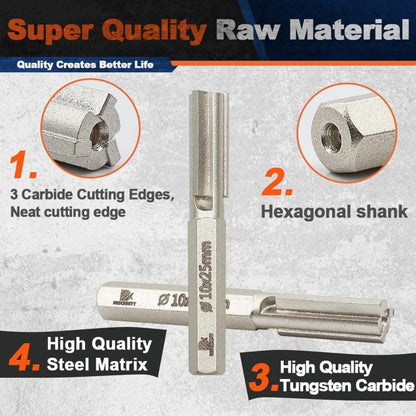 Hartmetall Mörtelschneider 10x25mm Sechskantschaft (10 Stück)