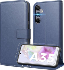 Handyhülle für Samsung Galaxy A35 5G mit RFID Schutzglas