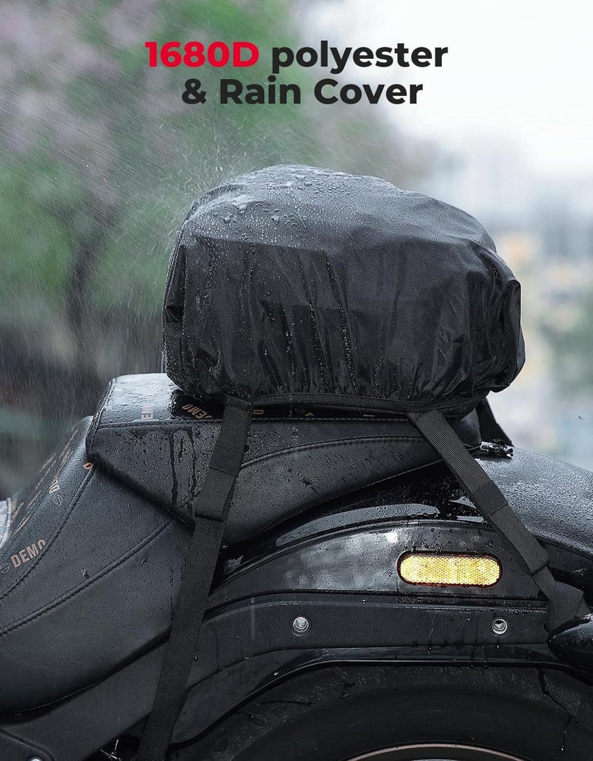 Motorrad Satteltasche 7-12L wasserdicht erweiterbar Schwarz