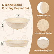 Silikon Gärkörbchen Set 23cm - Perfektes Geschenk für